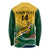 Custom South Africa Rugby Long Sleeve Shirt Springboks Go Champions African Pattern - Wonder Print Shop