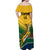 Custom South Africa Rugby Off Shoulder Maxi Dress Springboks Go Champions African Pattern - Wonder Print Shop