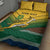 Custom South Africa Rugby Quilt Bed Set Springboks Go Champions African Pattern - Wonder Print Shop