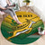 Custom South Africa Rugby Round Carpet Springboks Go Champions African Pattern