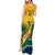 Custom South Africa Rugby Tank Maxi Dress Springboks Go Champions African Pattern