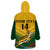 Custom South Africa Rugby Wearable Blanket Hoodie Springboks Go Champions African Pattern