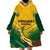 Custom South Africa Rugby Wearable Blanket Hoodie Springboks Go Champions African Pattern