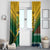 Custom South Africa Rugby Window Curtain Springboks Go Champions African Pattern