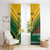 Custom South Africa Rugby Window Curtain Springboks Go Champions African Pattern