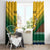 Custom South Africa Rugby Window Curtain Springboks Go Champions African Pattern