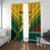 Custom South Africa Rugby Window Curtain Springboks Go Champions African Pattern