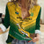 Custom South Africa Rugby Women Casual Shirt Springboks Go Champions African Pattern - Wonder Print Shop