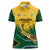 Custom South Africa Rugby Women Polo Shirt Springboks Go Champions African Pattern