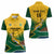 Custom South Africa Rugby Women Polo Shirt Springboks Go Champions African Pattern