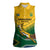 Custom South Africa Rugby Women Sleeveless Polo Shirt Springboks Go Champions African Pattern