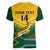 Custom South Africa Rugby Women V-Neck T-Shirt Springboks Go Champions African Pattern