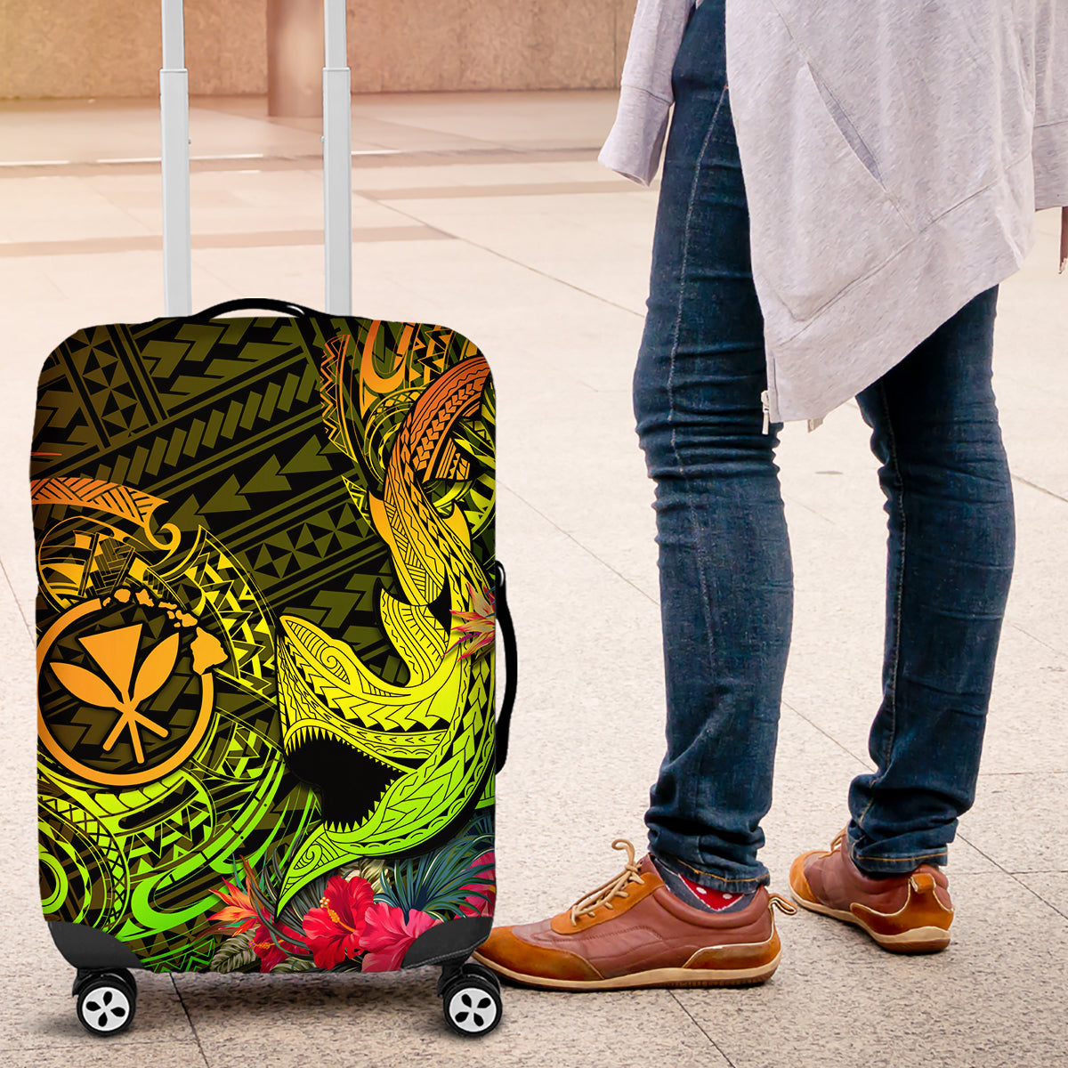 hawaii-luggage-cover-kanaka-map-with-polynesian-shark-tattoo-reggae-unique