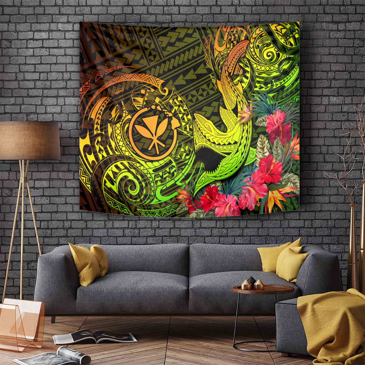 hawaii-tapestry-kanaka-map-with-polynesian-shark-tattoo-reggae-unique