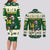 Custom South Africa Rugby Christmas Couples Matching Long Sleeve Bodycon Dress and Long Sleeve Button Shirt Geseende Kersfees Springboks African Pattern - Wonder Print Shop