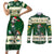 Custom South Africa Rugby Christmas Couples Matching Short Sleeve Bodycon Dress and Long Sleeve Button Shirt Geseende Kersfees Springboks African Pattern - Wonder Print Shop