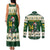 Custom South Africa Rugby Christmas Couples Matching Tank Maxi Dress and Long Sleeve Button Shirt Geseende Kersfees Springboks African Pattern - Wonder Print Shop