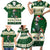 Custom South Africa Rugby Christmas Family Matching Short Sleeve Bodycon Dress and Hawaiian Shirt Geseende Kersfees Springboks African Pattern - Wonder Print Shop