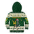 Custom South Africa Rugby Christmas Kid Hoodie Geseende Kersfees Springboks African Pattern - Wonder Print Shop