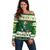 Custom South Africa Rugby Christmas Off Shoulder Sweater Geseende Kersfees Springboks African Pattern - Wonder Print Shop