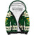 Custom South Africa Rugby Christmas Sherpa Hoodie Geseende Kersfees Springboks African Pattern - Wonder Print Shop