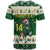 Custom South Africa Rugby Christmas T Shirt Geseende Kersfees Springboks African Pattern - Wonder Print Shop