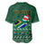 Personalised South Africa Christmas Baseball Jersey Cool Santa Claus With South African Map - Wonder Print Shop