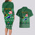 Personalised South Africa Christmas Couples Matching Long Sleeve Bodycon Dress and Hawaiian Shirt Cool Santa Claus With South African Map - Wonder Print Shop