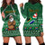 Personalised South Africa Christmas Hoodie Dress Cool Santa Claus With South African Map - Wonder Print Shop