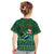 Personalised South Africa Christmas Kid T Shirt Cool Santa Claus With South African Map - Wonder Print Shop