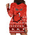 Personalised Canada Christmas Hoodie Dress Maple Leaf Santa With Map Merry Xmas - Wonder Print Shop