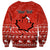 Personalised Canada Christmas Sweatshirt Maple Leaf Santa With Map Merry Xmas - Wonder Print Shop