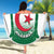 Personalized Algeria Beach Blanket Coat Of Arms African Pattern - Wonder Print Shop