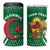 Personalized Algeria 4 in 1 Can Cooler Tumbler Coat Of Arms African Pattern - Wonder Print Shop