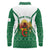 Personalized Algeria Long Sleeve Polo Shirt Coat Of Arms African Pattern - Wonder Print Shop