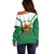 Personalized Algeria Off Shoulder Sweater Coat Of Arms African Pattern - Wonder Print Shop