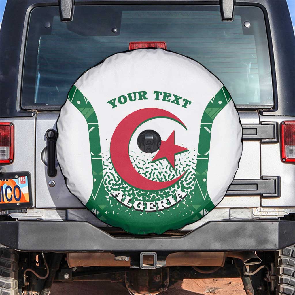 Personalized Algeria Spare Tire Cover Coat Of Arms African Pattern - Wonder Print Shop