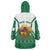 Personalized Algeria Wearable Blanket Hoodie Coat Of Arms African Pattern