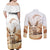 Fennec Fox Algeria Couples Matching Off Shoulder Maxi Dress and Long Sleeve Button Shirt Algerian Sahara - Wonder Print Shop