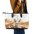 Fennec Fox Algeria Leather Tote Bag Algerian Sahara - Wonder Print Shop