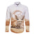 Fennec Fox Algeria Long Sleeve Button Shirt Algerian Sahara - Wonder Print Shop