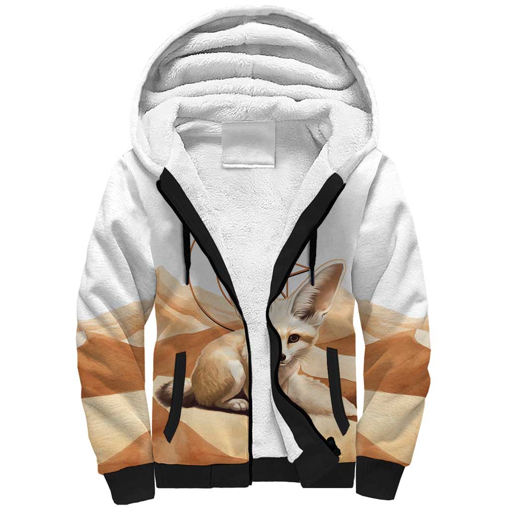 Fennec Fox Algeria Sherpa Hoodie Algerian Sahara - Wonder Print Shop