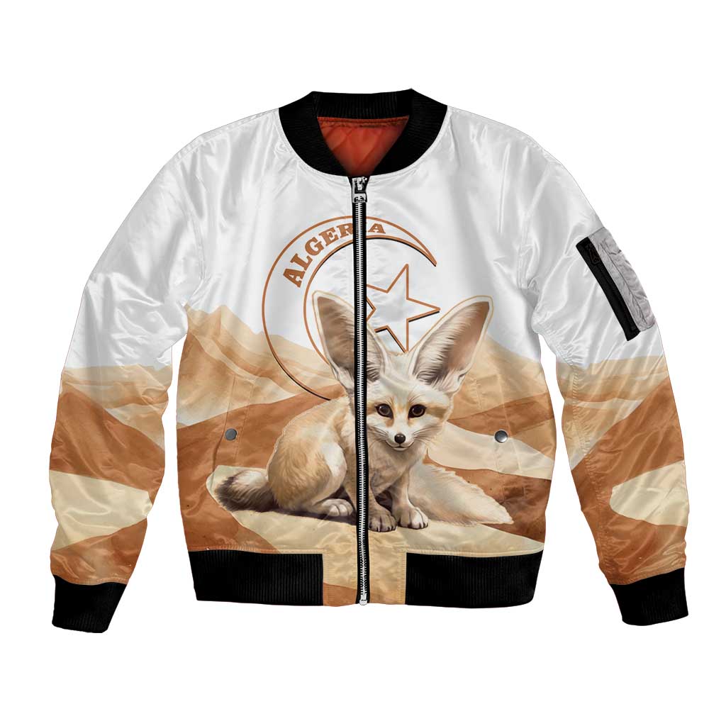 Fennec Fox Algeria Sleeve Zip Bomber Jacket Algerian Sahara - Wonder Print Shop