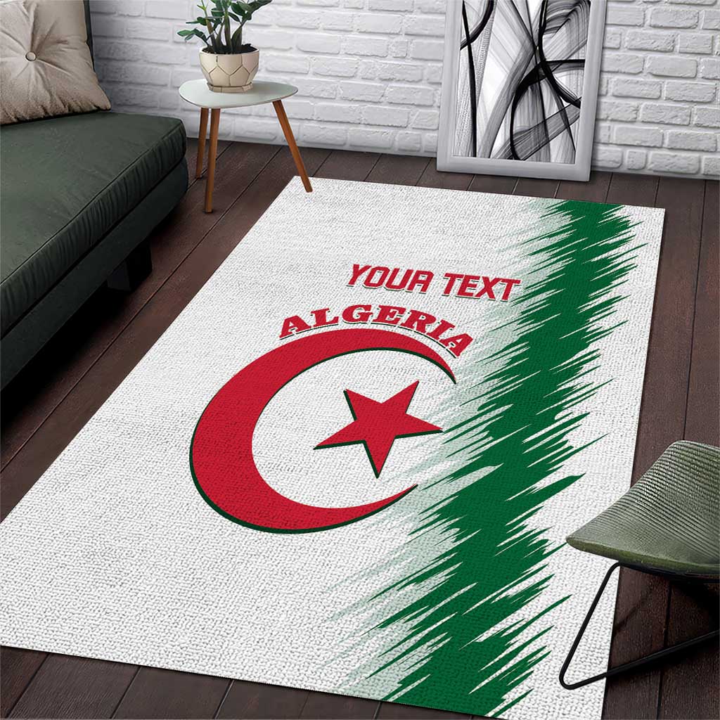 Custom Algeria Football Area Rug Go The Greens - Wonder Print Shop