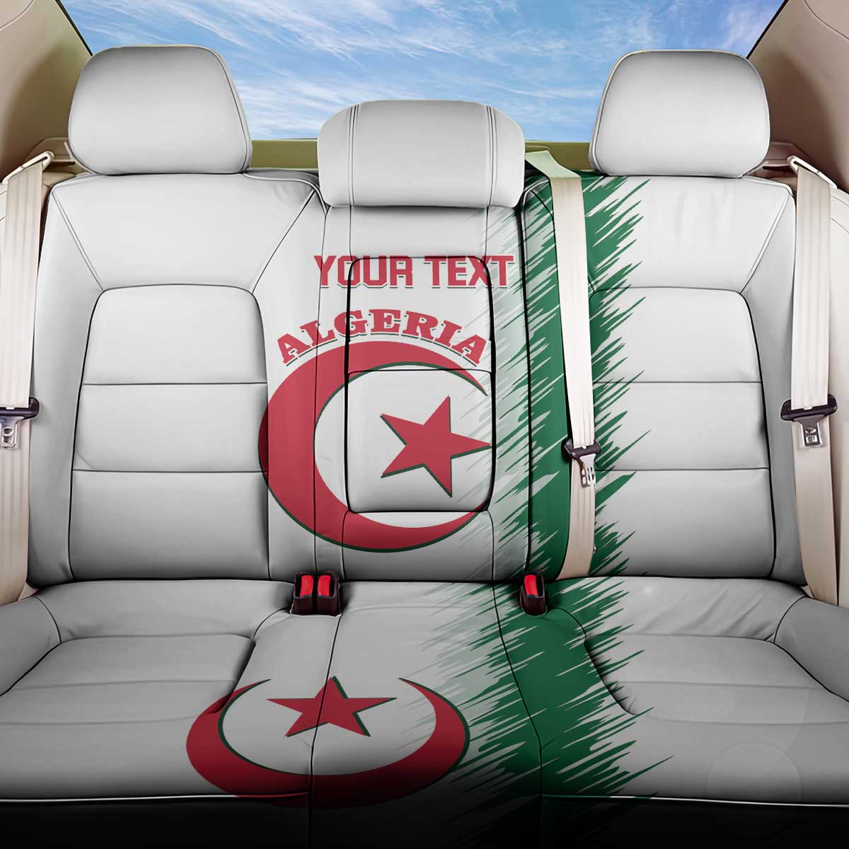 Custom Algeria Football Back Car Seat Cover Go The Greens - Wonder Print Shop