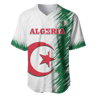 Algeria white baseball jersey with green graphic, crest, and red 'ALGERIA' lettering