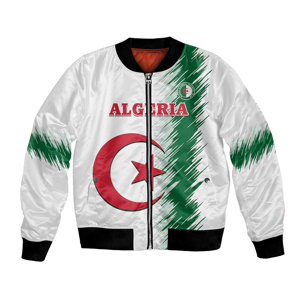 Custom Algeria Football Bomber Jacket Go The Greens - Wonder Print Shop