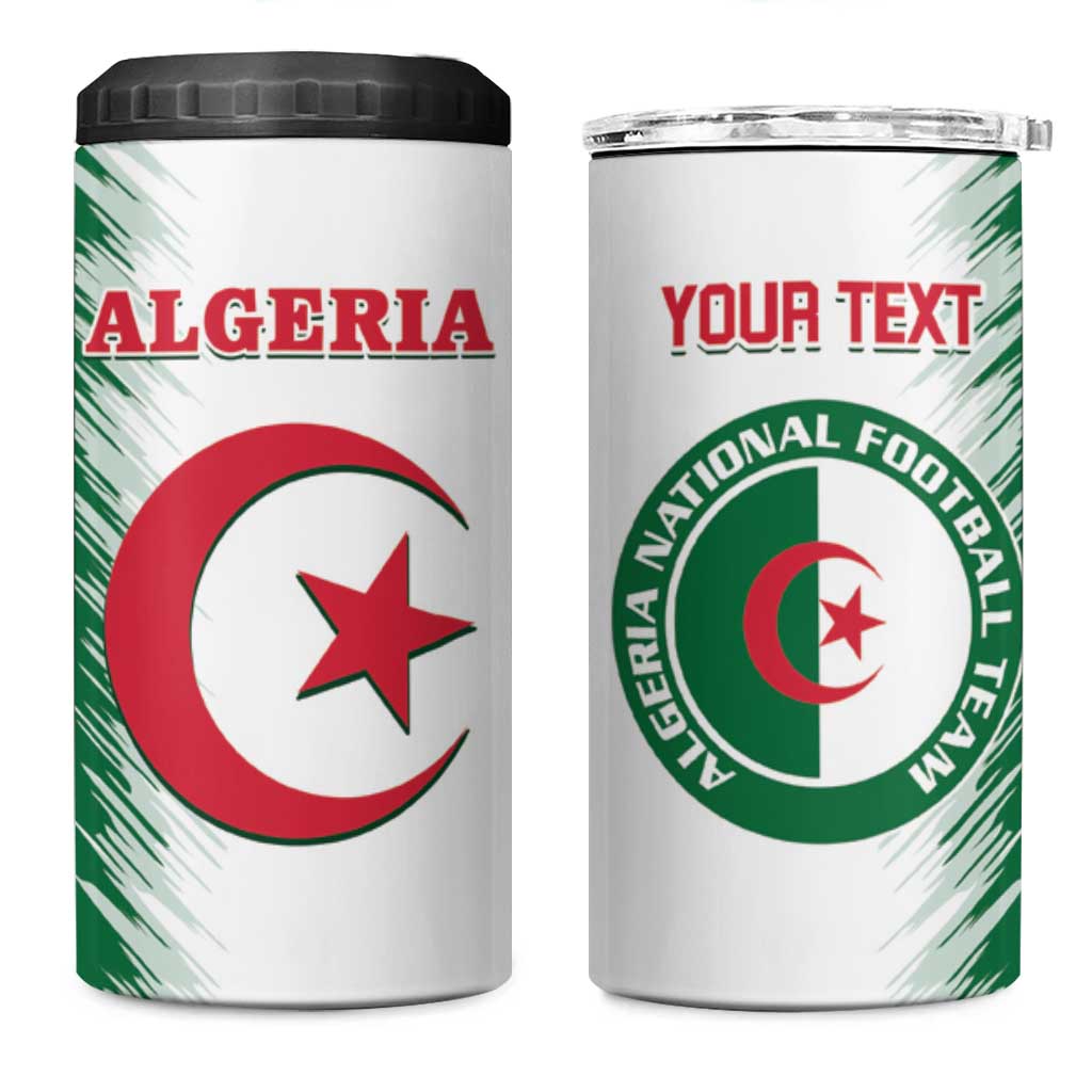 Custom Algeria Football 4 in 1 Can Cooler Tumbler Go The Greens - Wonder Print Shop