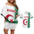 Custom Algeria Football Couples Matching Off Shoulder Short Dress and Hawaiian Shirt Go The Greens - Wonder Print Shop