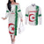 Custom Algeria Football Couples Matching Off The Shoulder Long Sleeve Dress and Long Sleeve Button Shirt Go The Greens